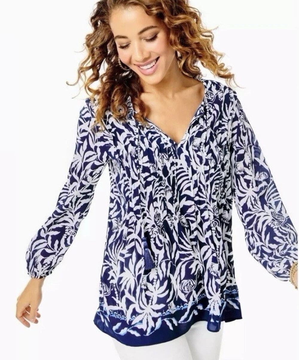 Lilly Pulitzer Marilina Tunic Top  Sz Medium FINAL PRICE